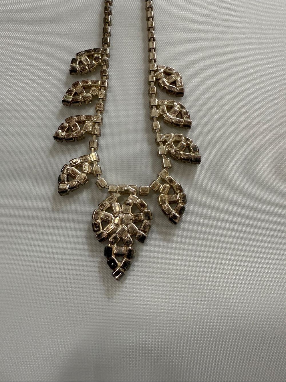 Vintage 50s/60s AB Aurora Borealis Rhinestone Glam Marilyn Monroe Necklace - Picture 9 of 13